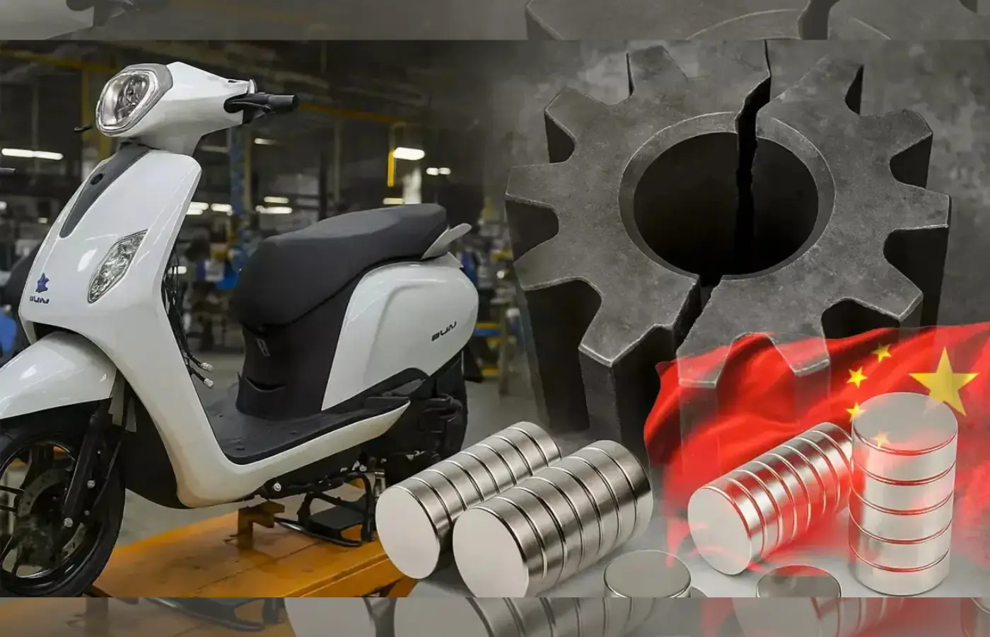 Bajaj Auto of India indicates a reduction in its expected EV production due to a shortage of rare earth magnets. Featured Image